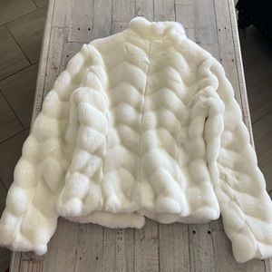 Brand new white faux fur